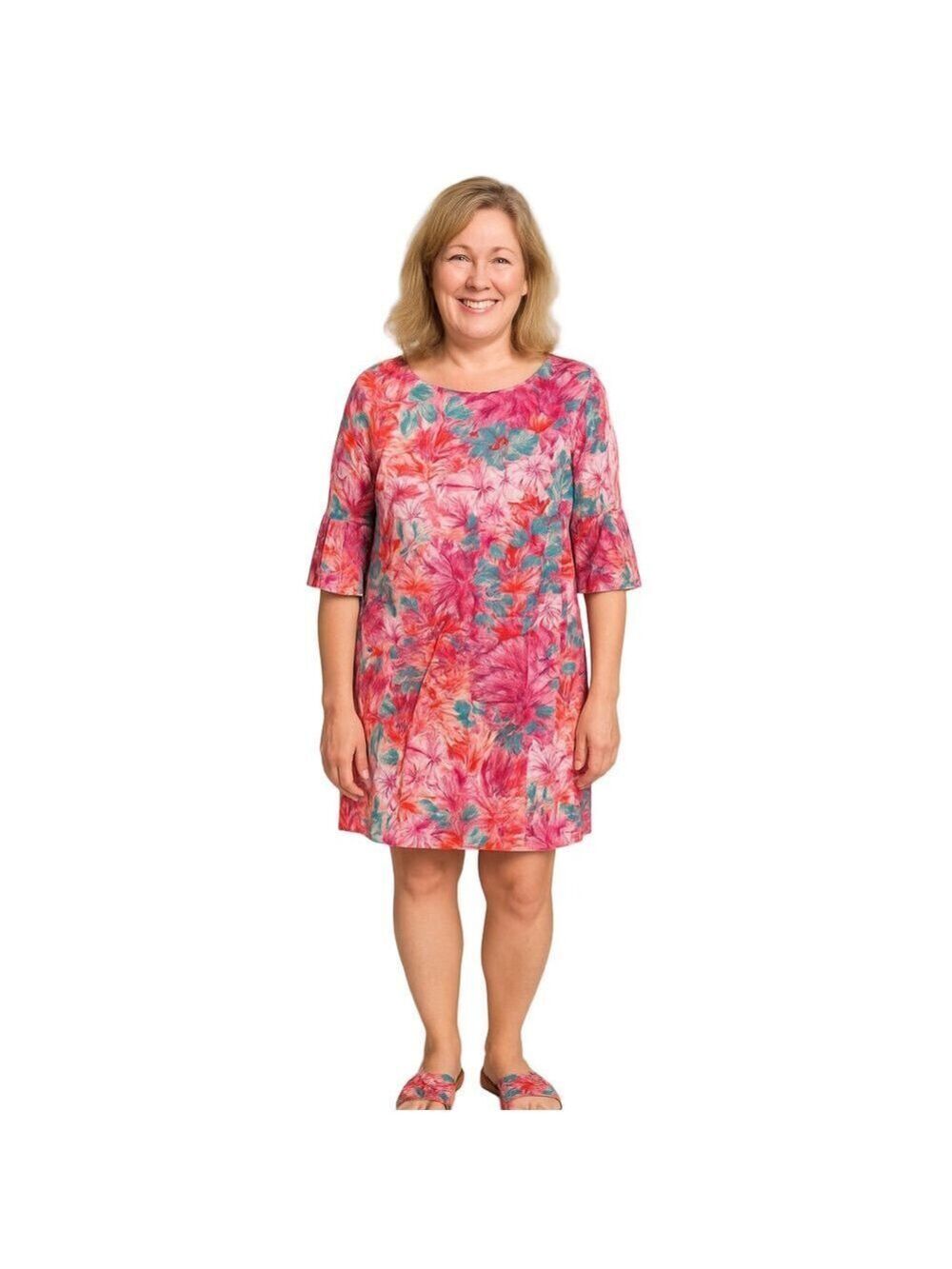 Alexandra + Oak Floral Print Sheath Dress Sz Large
